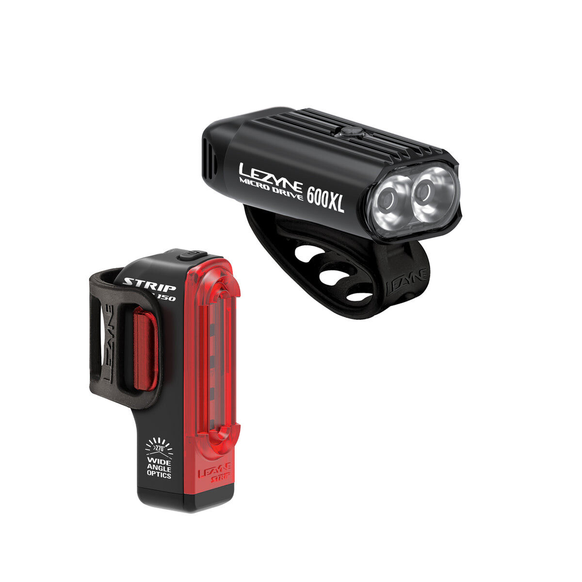 Lezyne Micro Drive 600XL Strip Pair - Bicycle lights sets | Hardloop