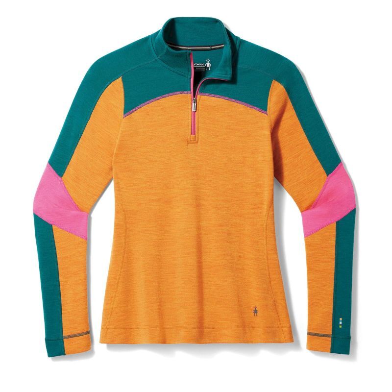 Smartwool Classic Thermal Merino Base Layer Colorblock 1/4 Zip - Merino base layer - Women's | Hardloop