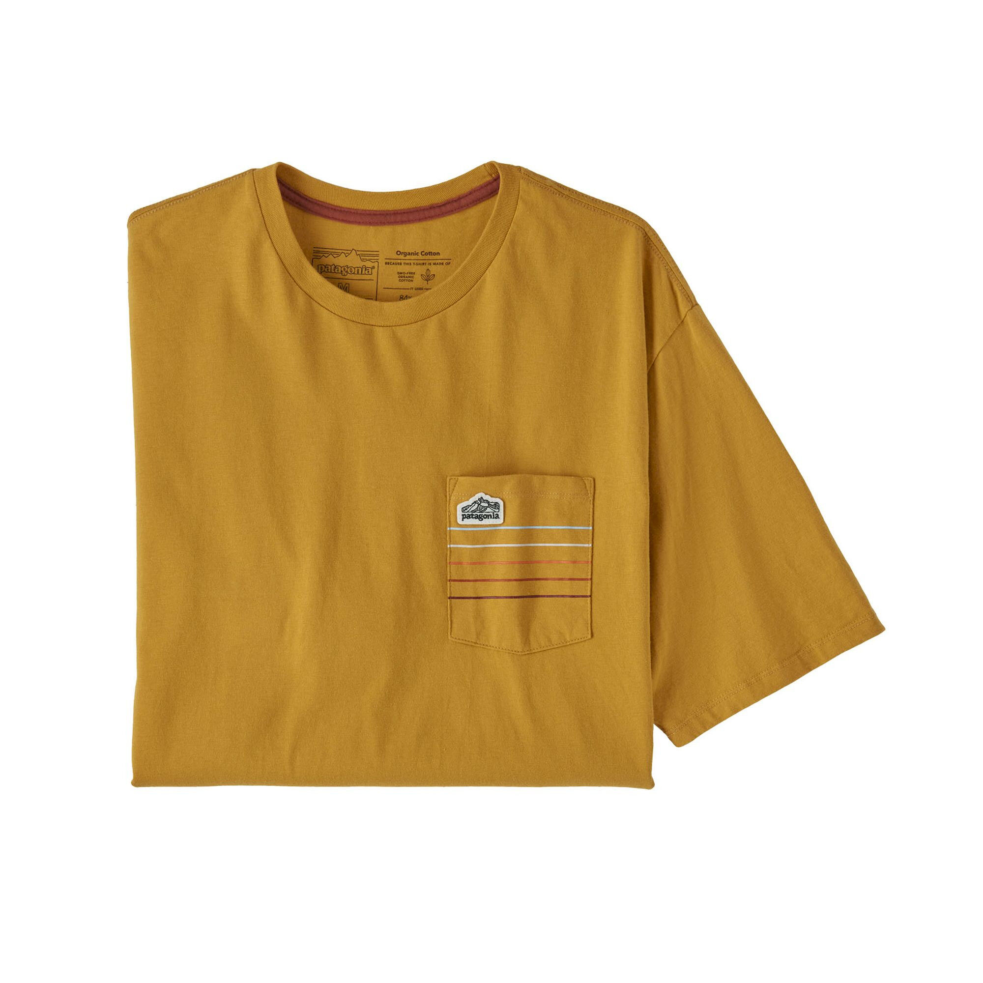 Patagonia Line Logo Ridge Stripe Organic Pocket - T-shirt | Hardloop
