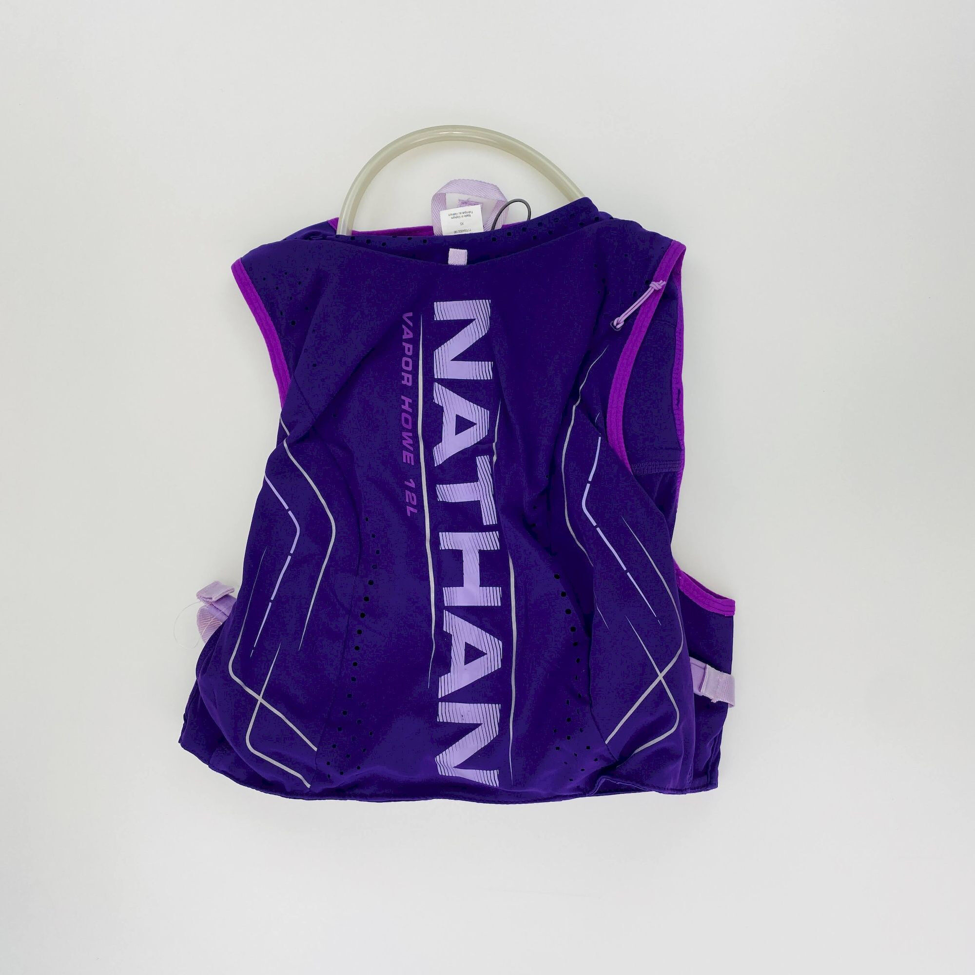 Nathan VaporHowe 2.0 Insulated 12 L - (1.6L Bladder Included) - Second Hand Plecak do biegania damski - Fioletowy - XS | Hardloop