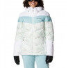 White Flurries Print / White / Aqua Haze
