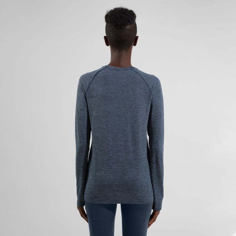 ODLO CREW NECK ESSENTIAL SEAMLESS - Long sleeved top - grey