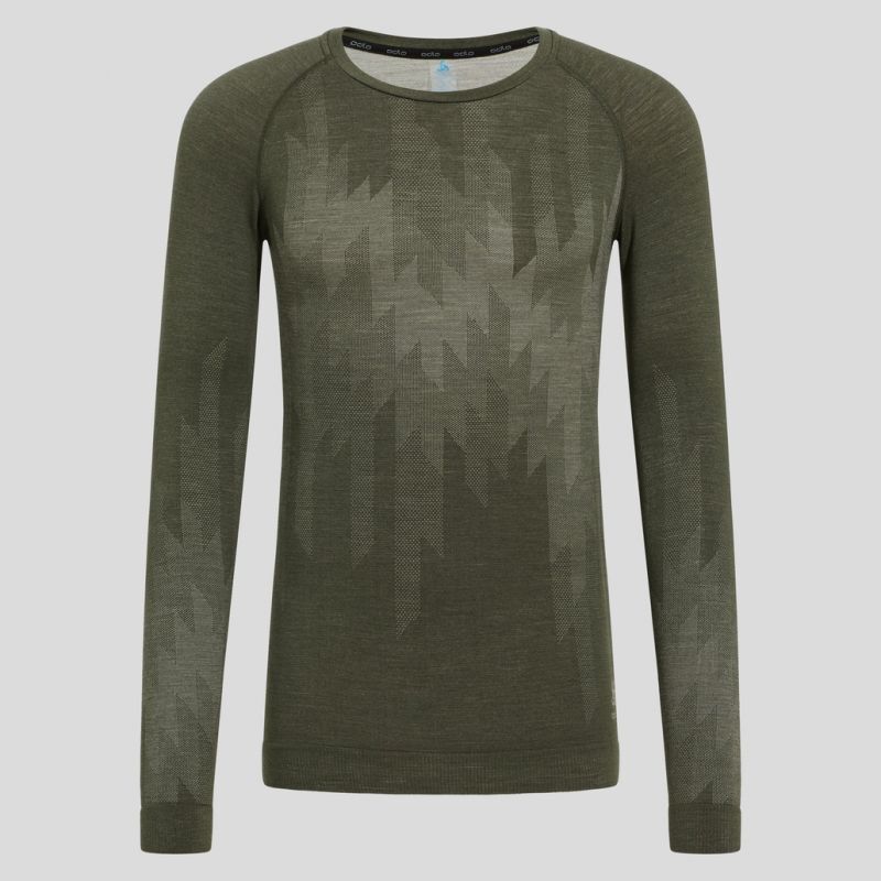 Odlo Kinship Performance Wool Warm L/S - Camisola interior homem | Hardloop
