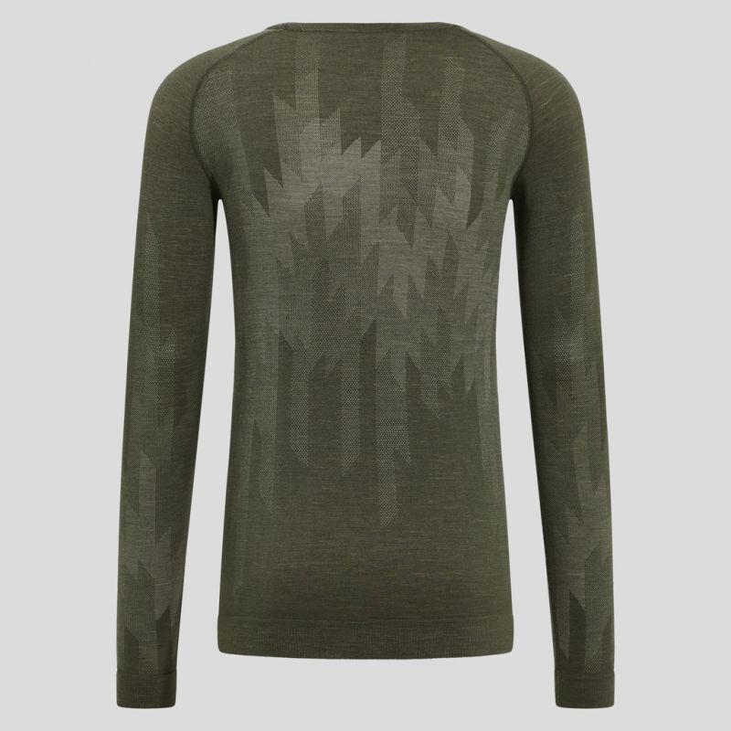 Odlo Kinship Performance Wool Warm L/S - Maillot thermique homme | Hardloop