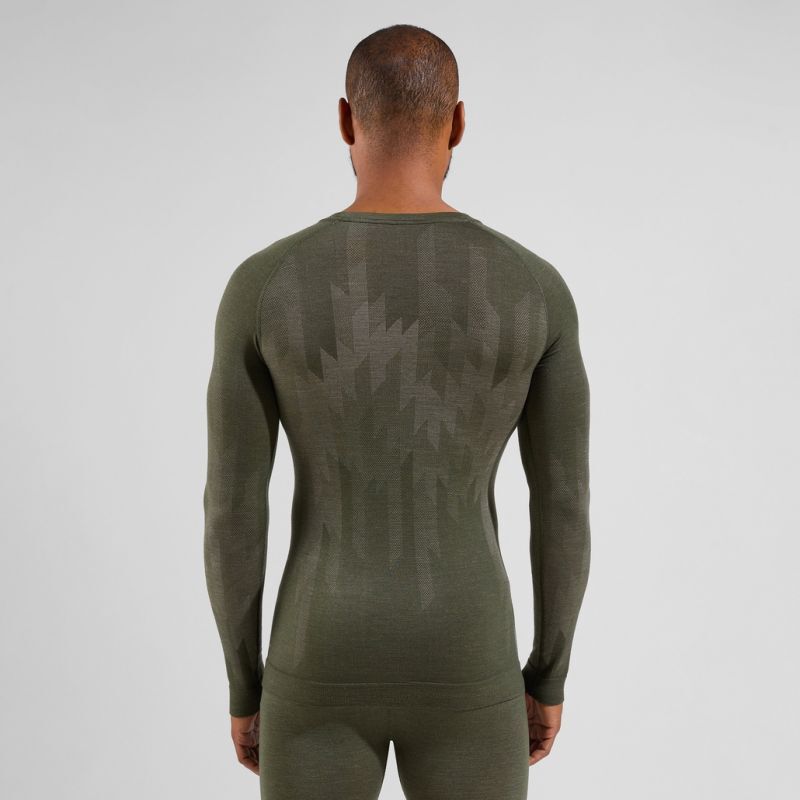 Odlo Kinship Performance Wool Warm L/S - Underkläder syntet - Herr | Hardloop