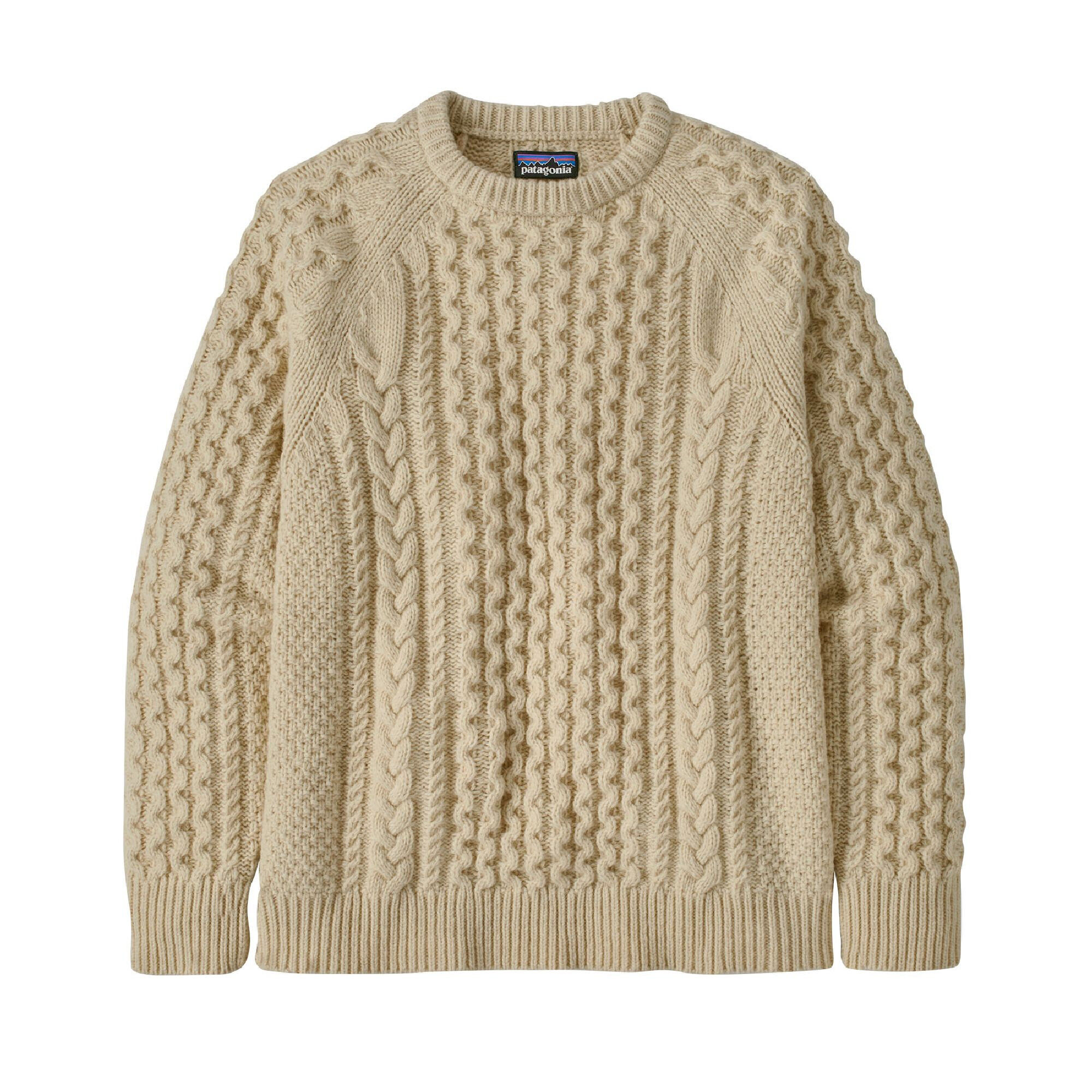 Patagonia Recycled Wool-Blend Cable Knit Crewneck Sweater - Trui | Hardloop