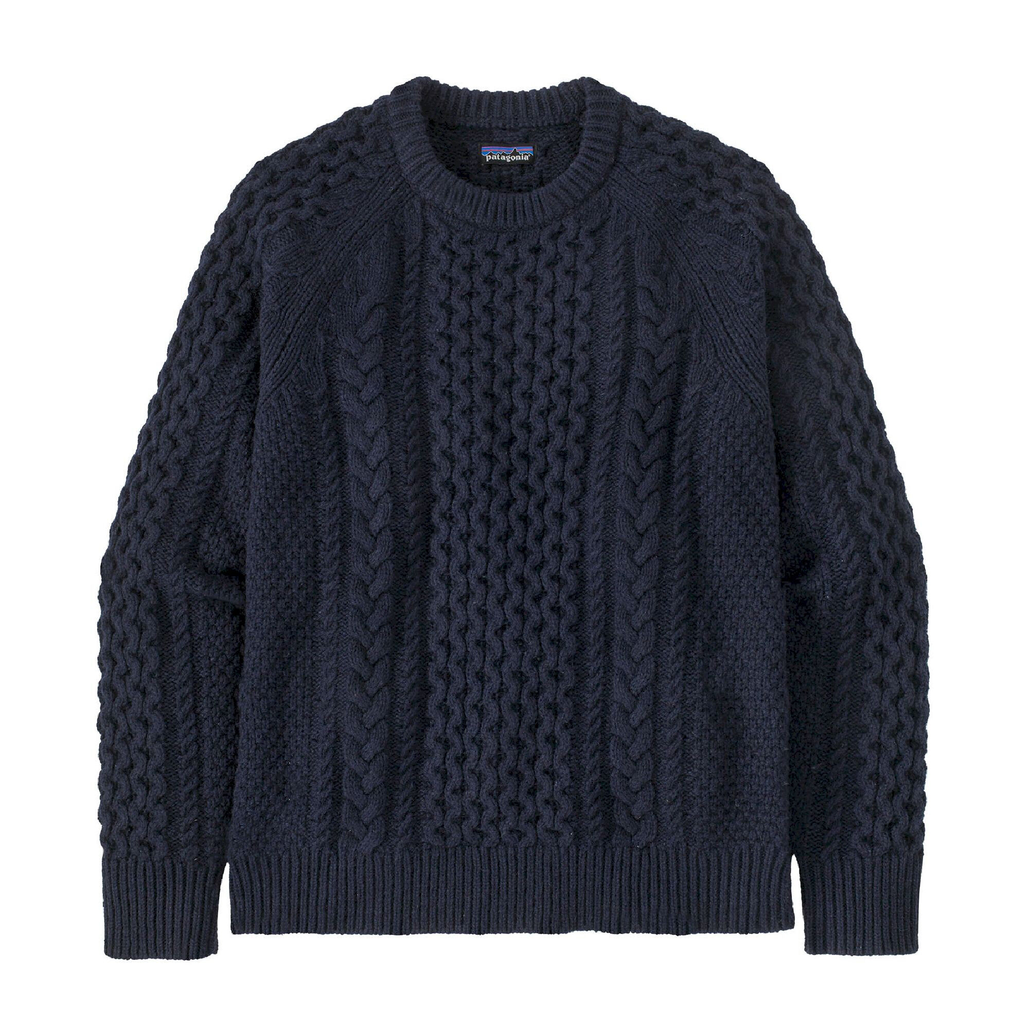 Patagonia Recycled Wool-Blend Cable Knit Crewneck Sweater - Felpa | Hardloop