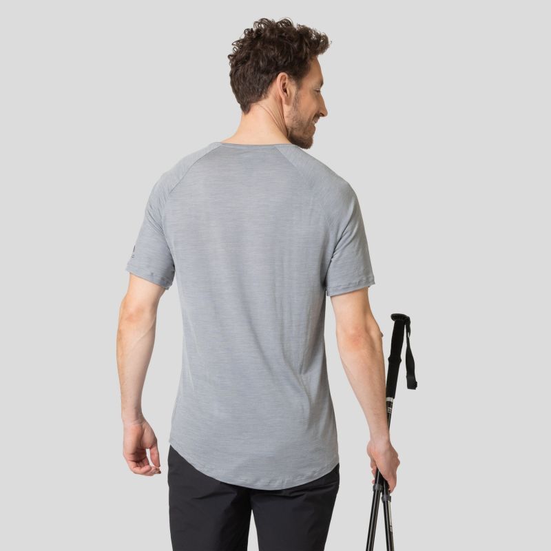 Odlo Performance Wool Light Sunrise - T-shirt - Herrer | Hardloop