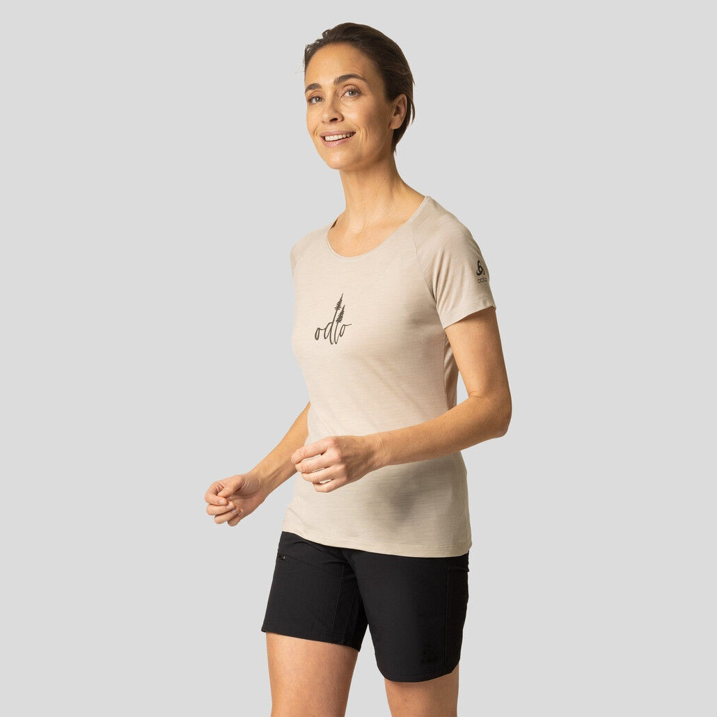 Odlo Ascent Performance Wool 130 Trees - T-shirt femme | Hardloop