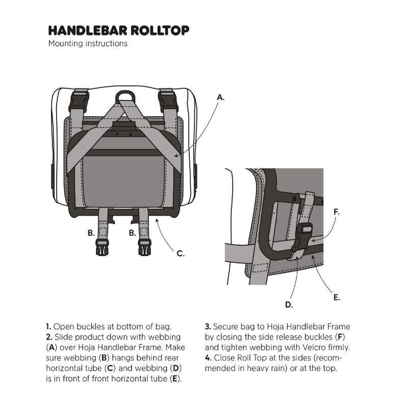 Fjällräven S/F Handlebar Rolltop - Bolsa de manillar bici