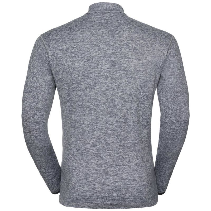 ODLO RUN EASY WARM MIDLAYER 1/2 ZIP SHADOW LIME MELANGE - T-shirt Running