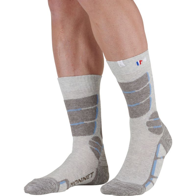 Monnet Trek Lin High - Chaussettes randonnée Gris / bleu 41 - 42