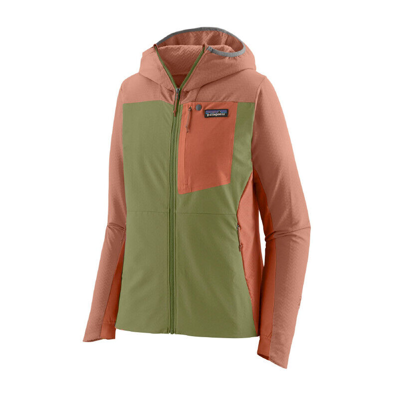 Patagonia W's R1 CrossStrata Hoody - Polaire femme Buckhorn Green XL