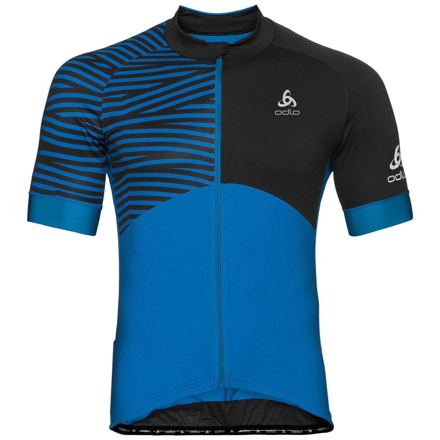 Odlo Stand-Up Collar S/S Full Zip Umbral Cer - Maillot Homme | Hardloop