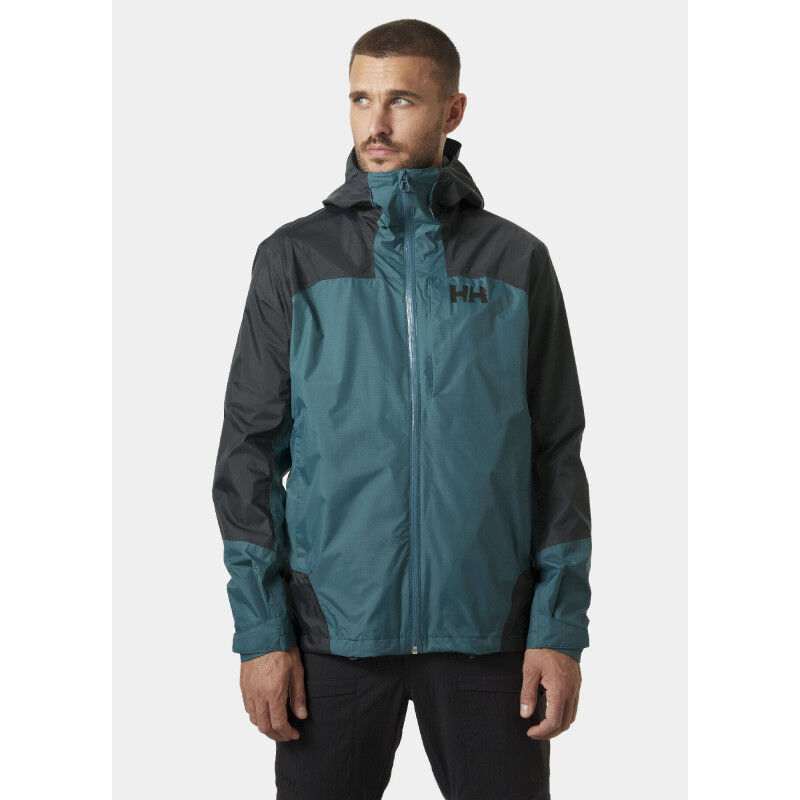 Helly-Hansen Workwear Impertech Long Imperméable Manteau de Pluie pour Homme Veste de Pluie PU Veste de Pluie Homme Capuche Pliable, 770 Vert Marron, Large