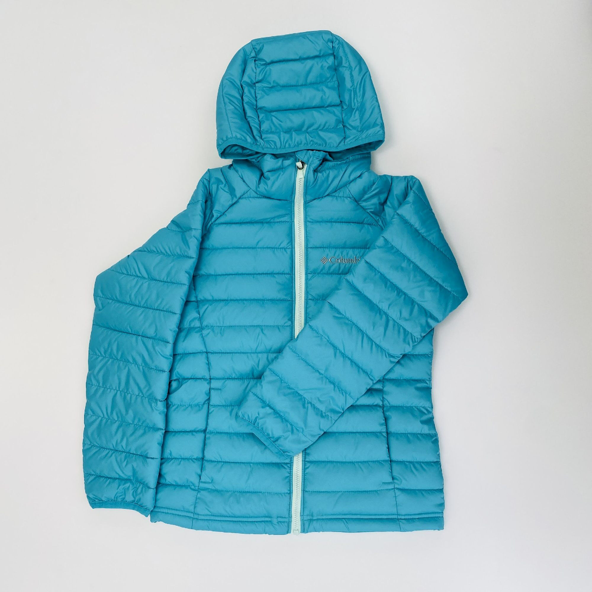 Columbia Powder Lite™ Girls Hooded Jacket - Second Hand Tekokuitutakki - Lasten - Sininen - S | Hardloop