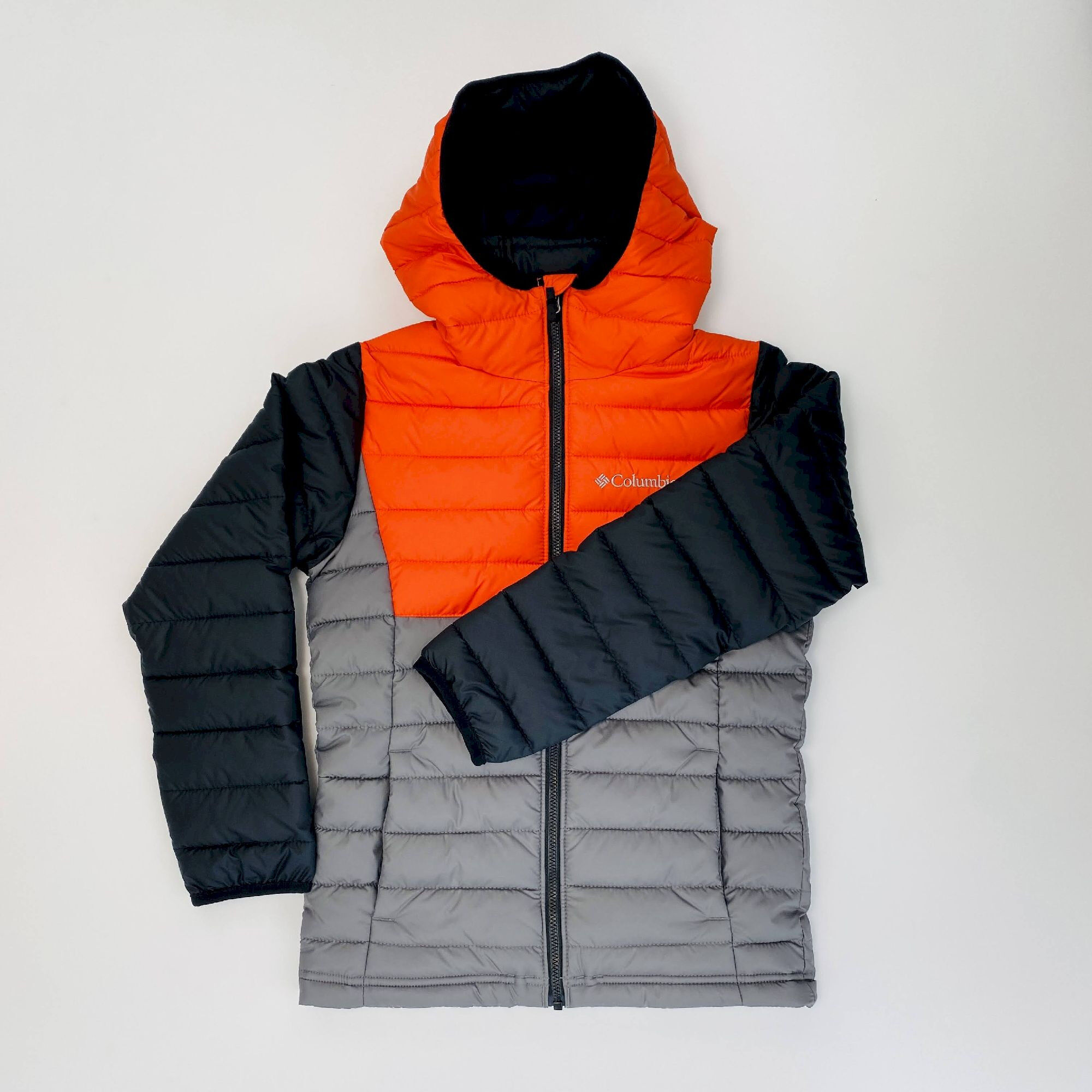 Columbia Powder Lite™ Boys Hooded Jacket - Second Hand Kunstfaserjacke - Kind - Orange - S | Hardloop