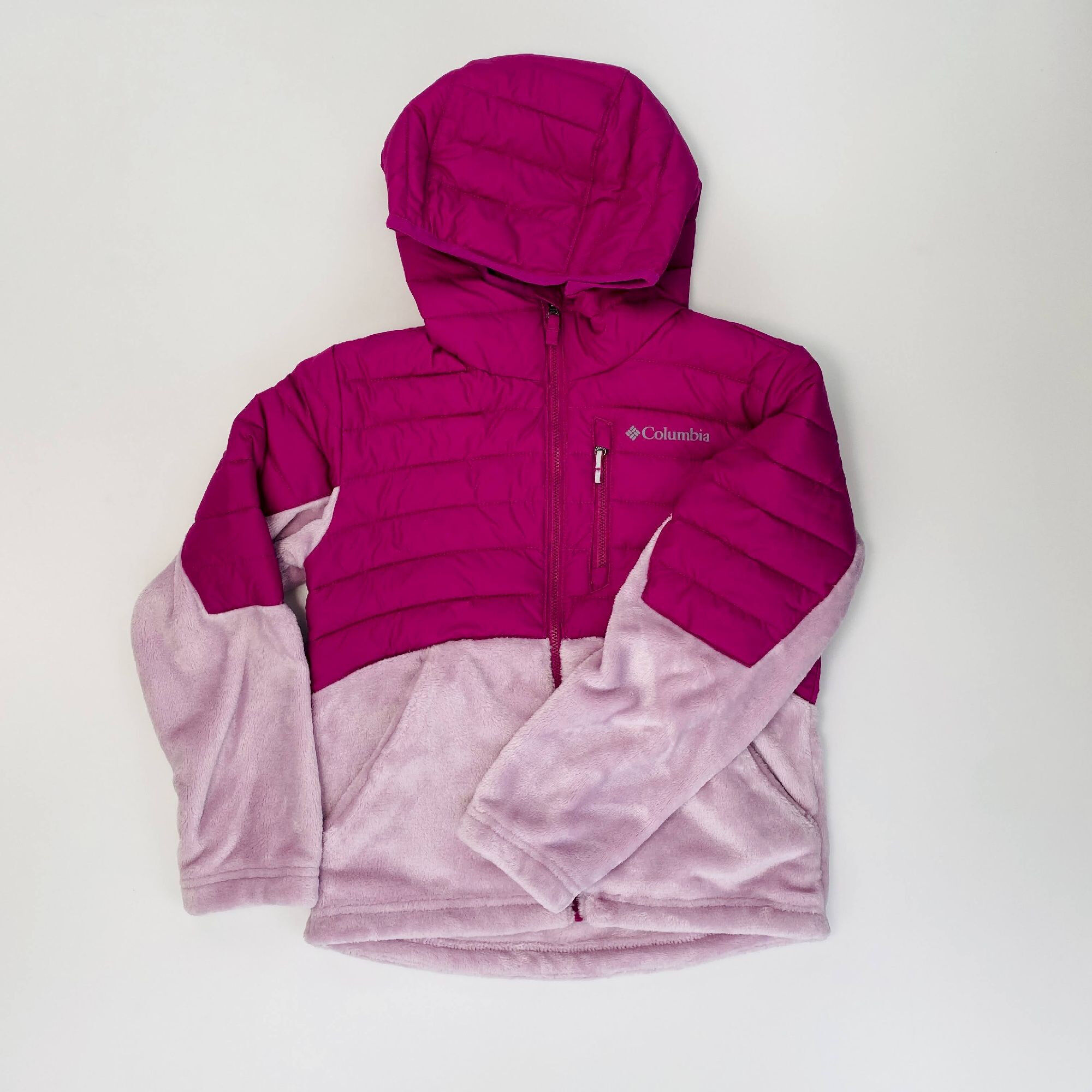 Columbia Powder Lite™ Girls Novelty Hooded Jacket - Pre-owned Dunjakke - Barn - Lyserød - S | Hardloop