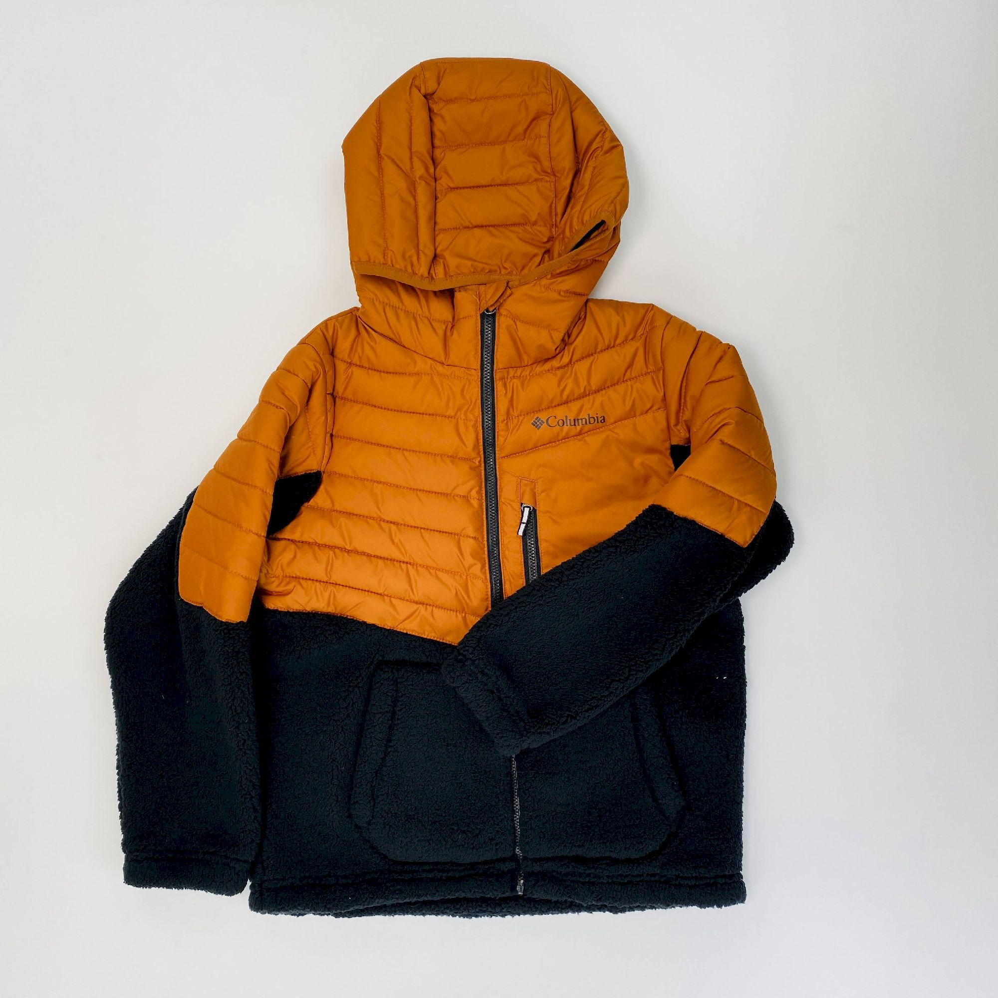 Columbia Powder Lite™ Boys Novelty Hooded Jacket - Second Hand Kunstfaserjacke - Kind - Orange - S | Hardloop