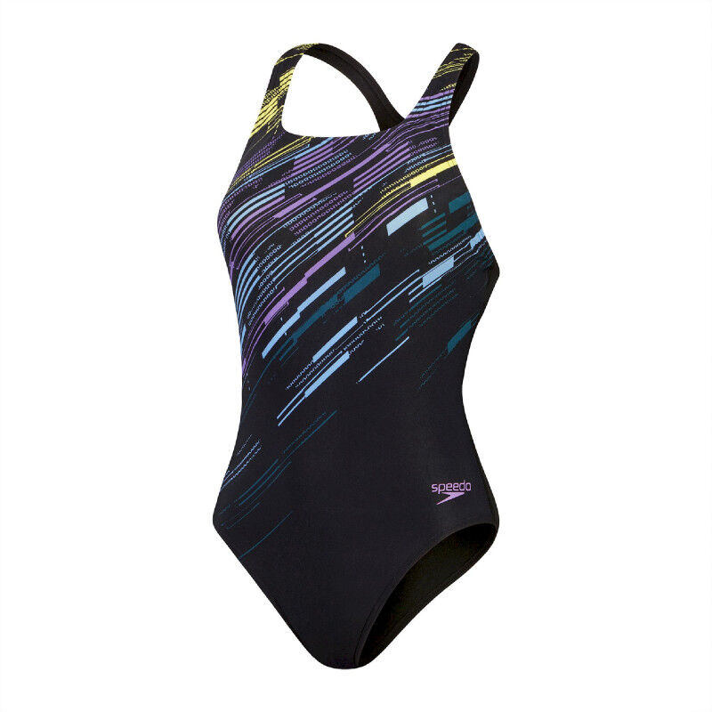 Speedo Women's Eco+ Digital Printed Medalist - Fato de banho de natação mulher | Hardloop