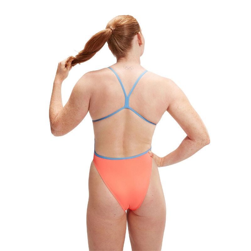 Speedo Women's Eco+ Solid Vback - Maillot de bain natation femme | Hardloop