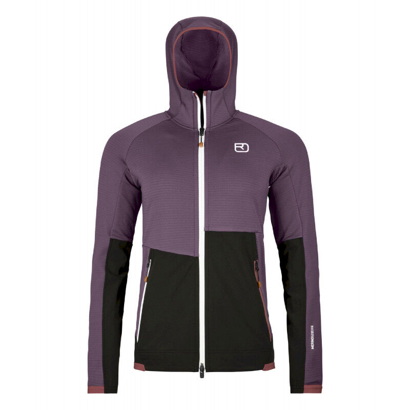 Fleece Rib Hoody - Giacca in pile di merino - Donna