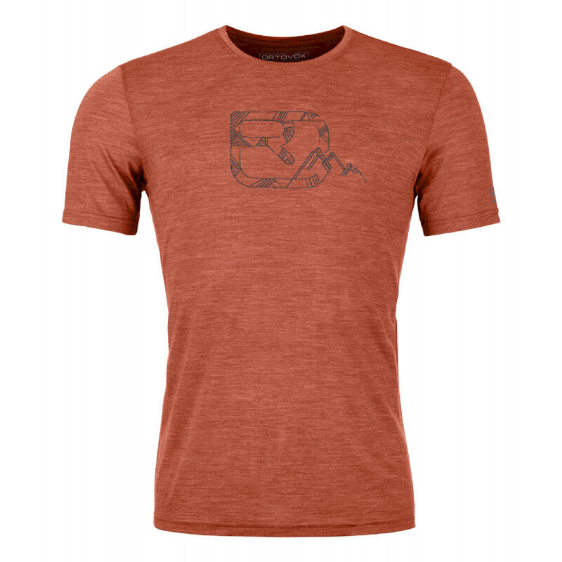 Ortovox 120 Cool Tec Mountain Logo TS - Koszulka z wełny Merino® męska | Hardloop