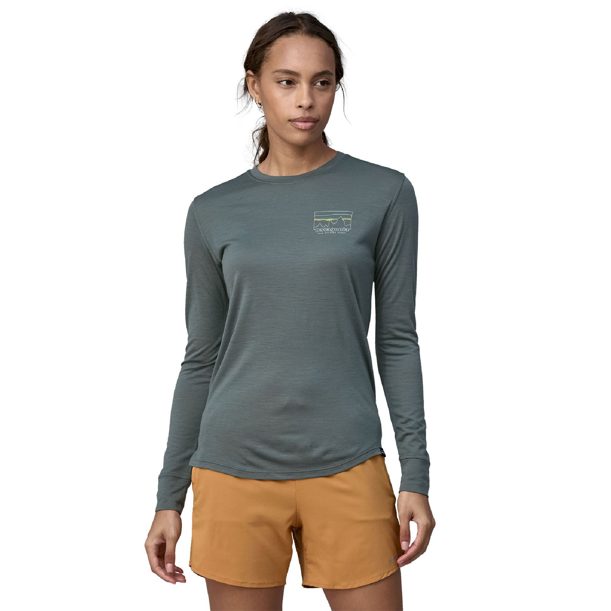 Patagonia L/S Cap Cool Merino Graphic Shirt - T-shirt femme | Hardloop