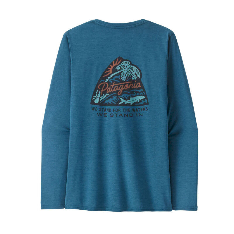 Patagonia Women's Long-Sleeved Cap Cool Daily Graphic Shirt - Waters - T-shirt femme | Hardloop