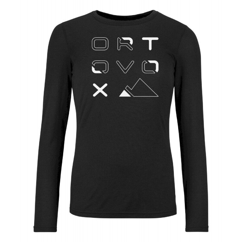 Ortovox 185 Merino Brand Outline LS - Intimo lana merinos - Donna | Hardloop