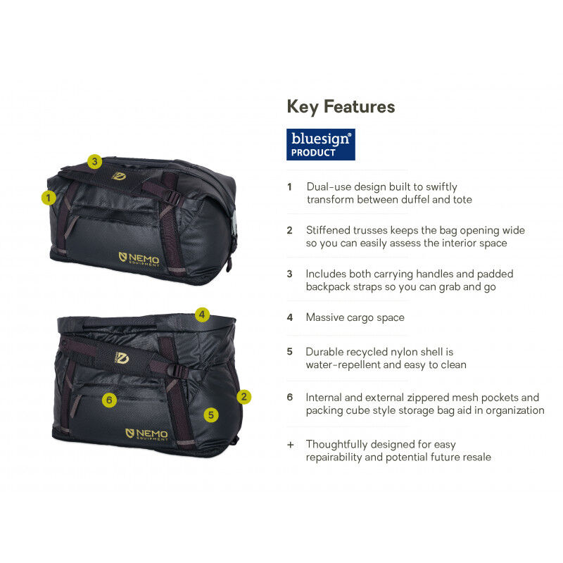 Nemo Double Haul Convertible Duffel 30L - Duffelbag | Hardloop