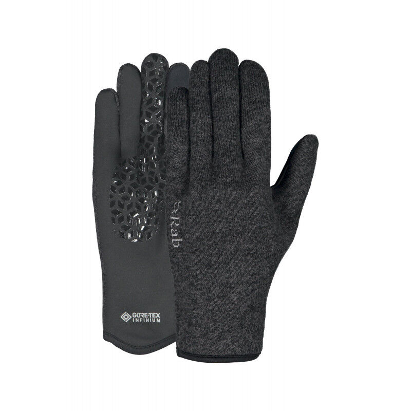 Gants Hybrid Running Therm-ic Versatil Light - Noir Taille M - Coupe-Vent Et Respirants
