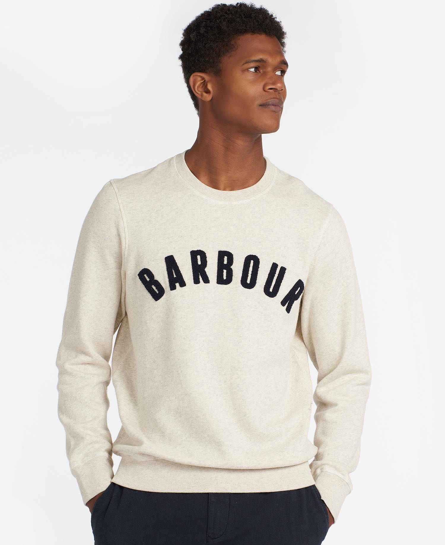Barbour Essential Prep Logo Crew - Överdragströjor - Herr | Hardloop