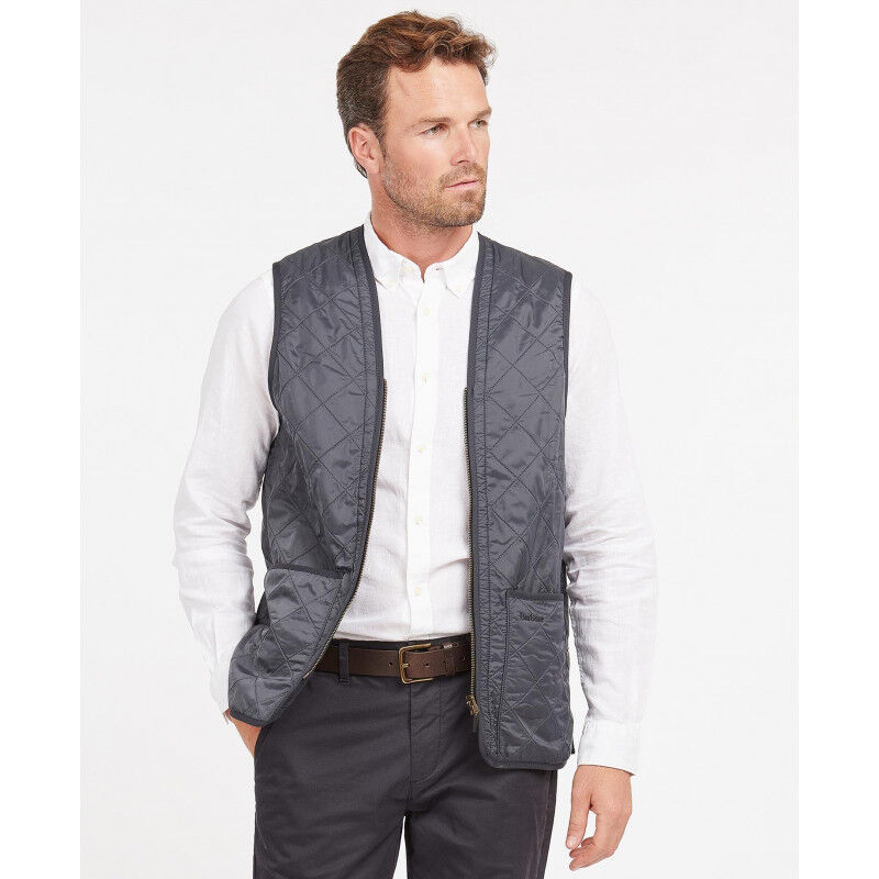 Barbour Polarquilt 2024 Waistcoat Zip-in Liner Vest Grey Navy Mens Size Medium