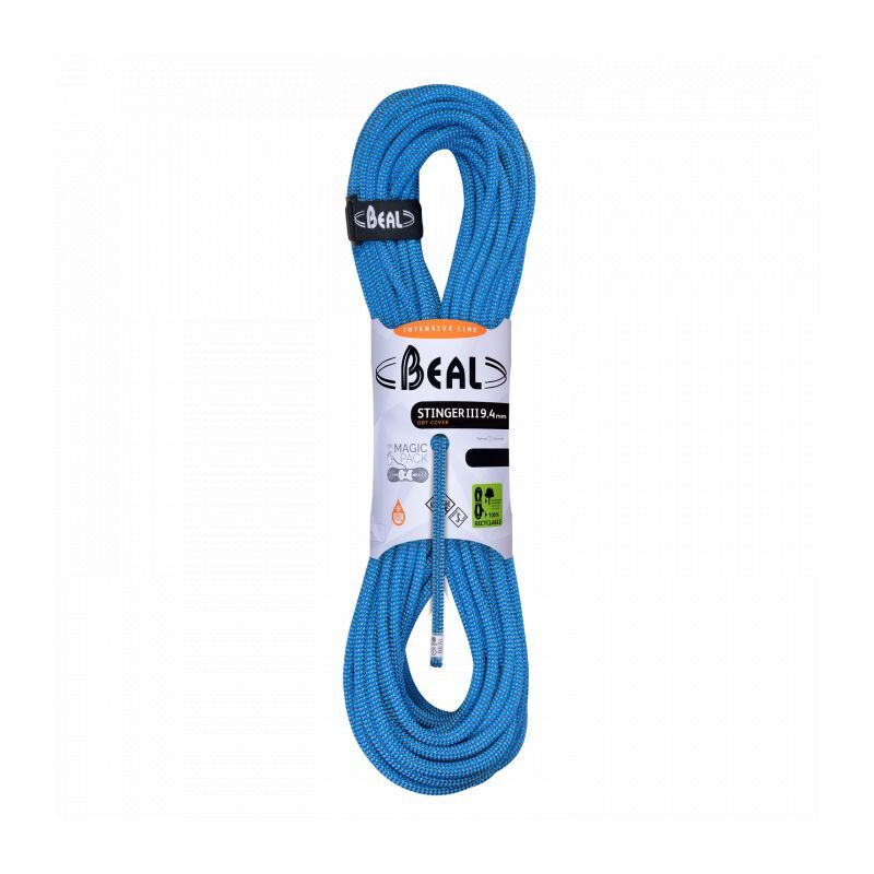 Beal Stinger III 9.4mm - Corde escalade Bleu 70 m