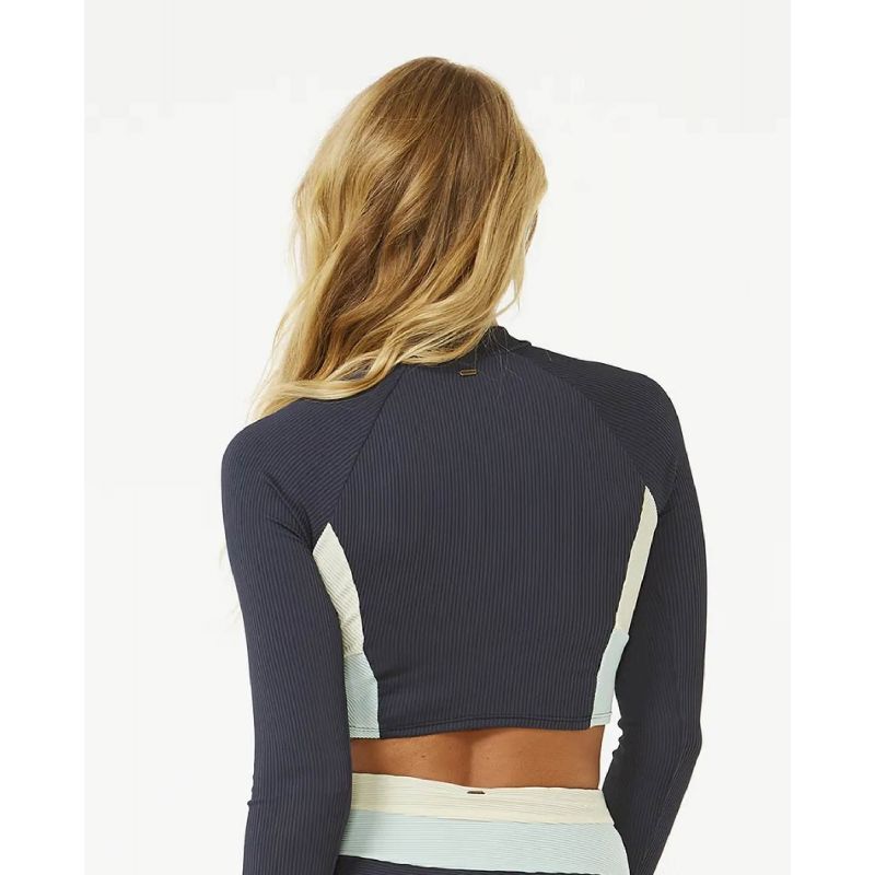 Rip Curl Block Party Spliced Crop Long Sleeve - Bikinitopp | Hardloop