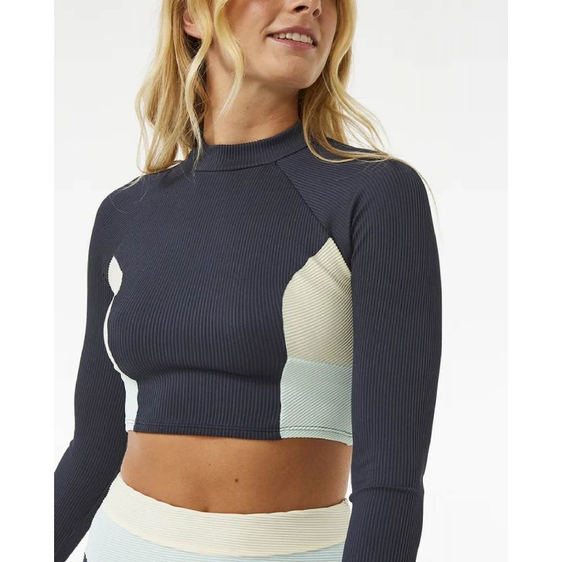 Rip Curl Block Party Spliced Crop Long Sleeve - Góra od bikini | Hardloop