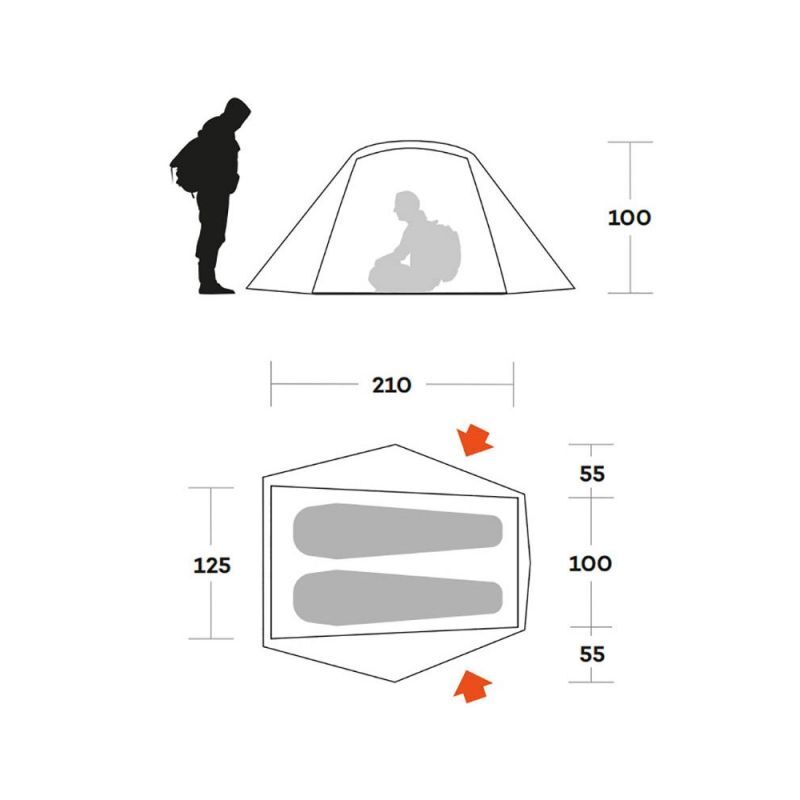 Ferrino Blow 2 - Tenda campismo | Hardloop