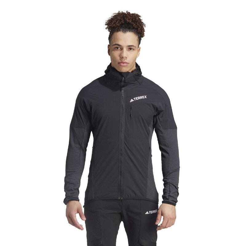 adidas Terrex Fleece Wind Hooded Jacket - Fleecevest - Heren | Hardloop