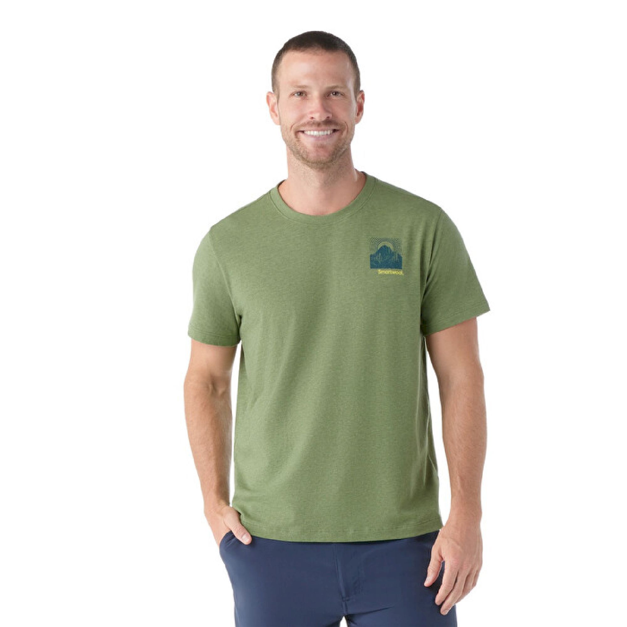 Smartwool Forest Finds Graphic Short Sleeve Tee Slim Fit - T-shirt en laine mérinos homme | Hardloop