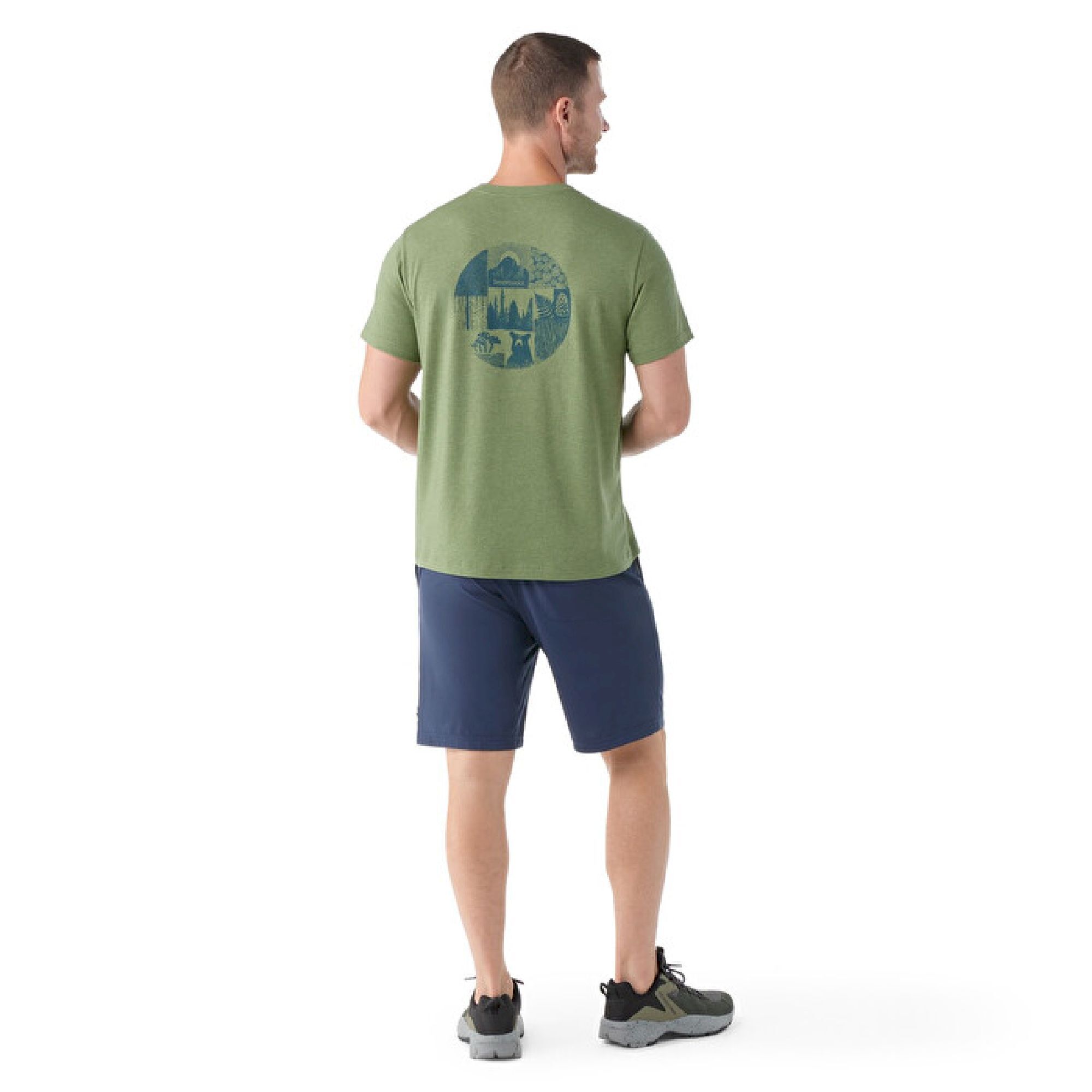 Smartwool Forest Finds Graphic Short Sleeve Tee Slim Fit - Merinotröja - Herr | Hardloop