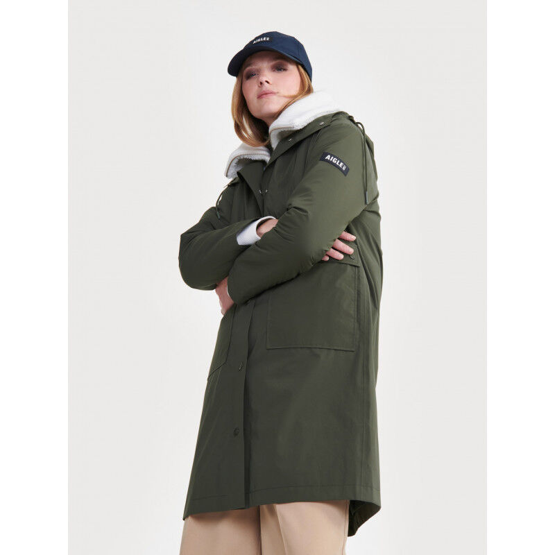 Aigle MTD Long Hooded Parka - Parka - Dam | Hardloop