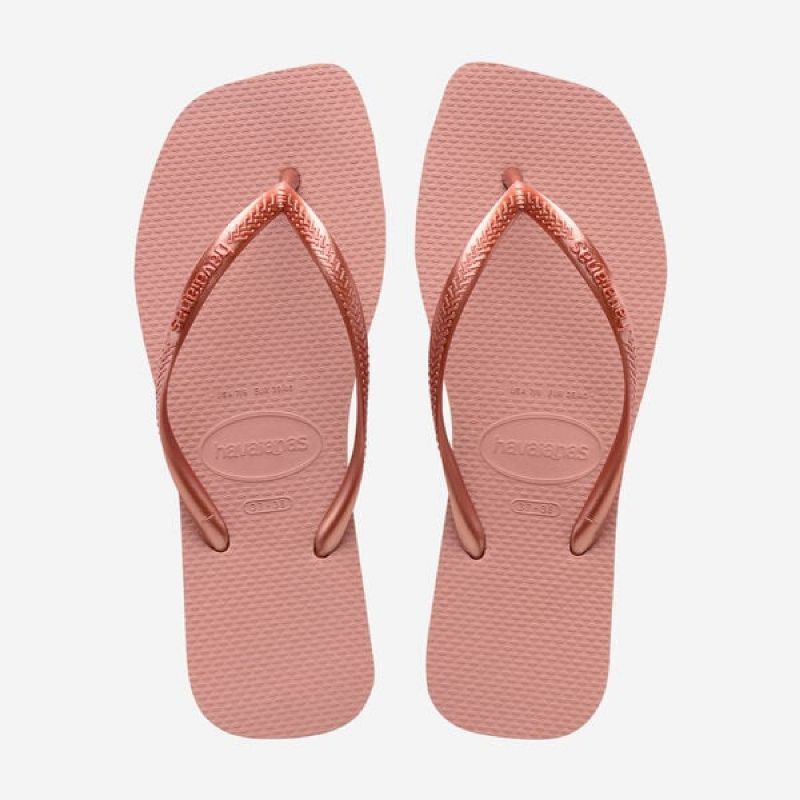 Ladies gold havaianas flip flops fashion