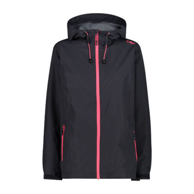 Woman Rain Jacket Fix Hood - Kurtka przeciwdeszczowa damska