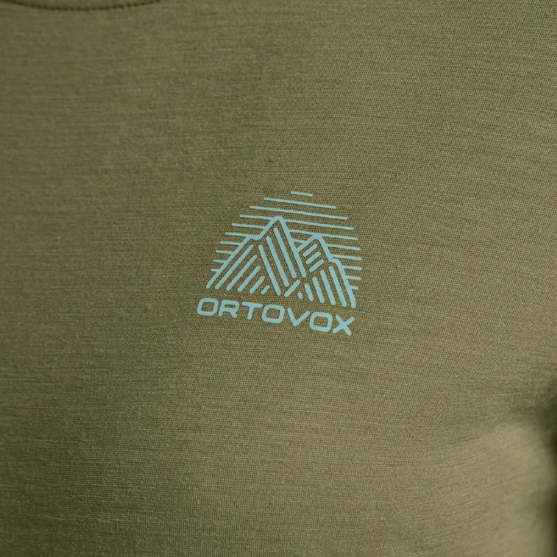 Ortovox 120 Cool Tec Mountain Stripe TS - Camiseta de merino - Mujer | Hardloop