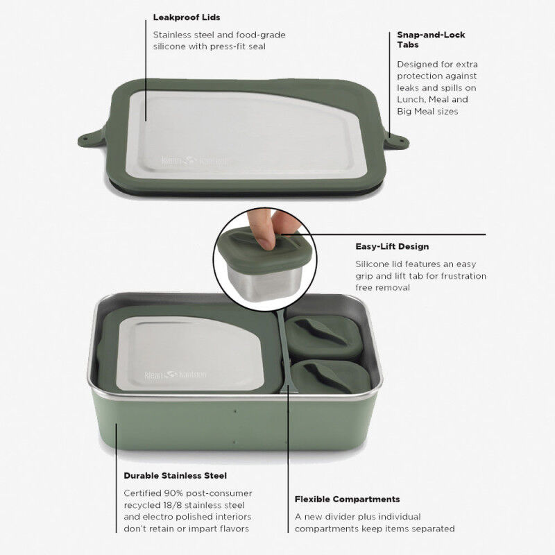 Klean Kanteen Rise Family Set - Big Meal / Lunch / Snack - Pojemnik na żywność | Hardloop
