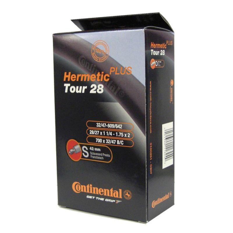 Continental Tour Hermetic Plus 700C Presta 40 mm - Binnenband voor fiets | Hardloop