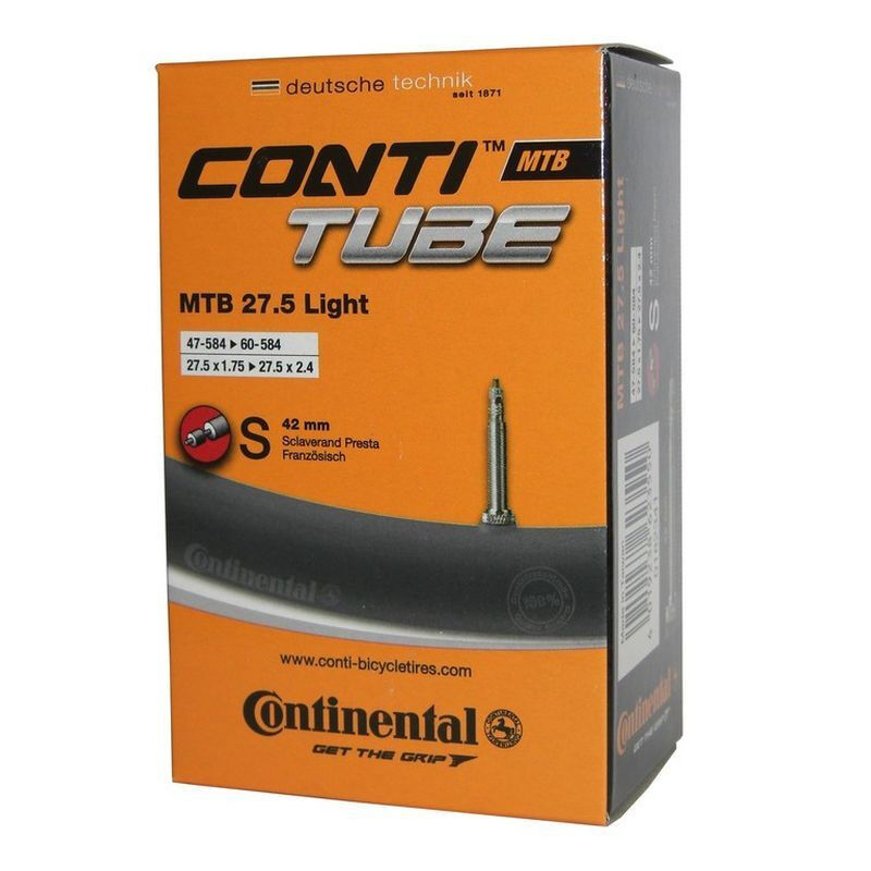 Continental MTB Tube Light 27.5 Presta 42 mm - Cykelslang | Hardloop