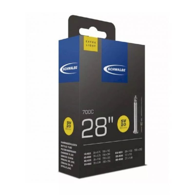 Schwalbe SV20 Extra Light 700 Presta 80 mm - Inner tube | Hardloop