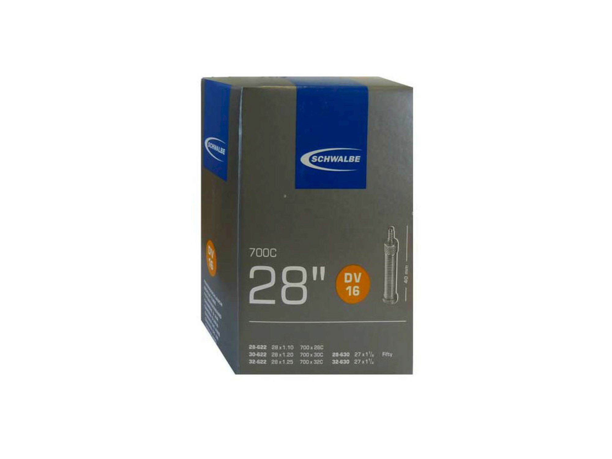 Schwalbe DV16 27/28 / 700C Dunlop 40 mm - Chambre à air | Hardloop